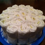 diaper cake bottom layer