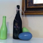 spring chalkboard vase