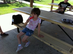 Finally a pic of someone eating a popsicle!