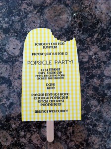 Popsicle invite template