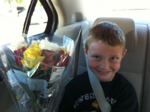 Kennyth and yellow roses Kennyth and yellow roses