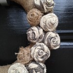 burlap wreath closeup